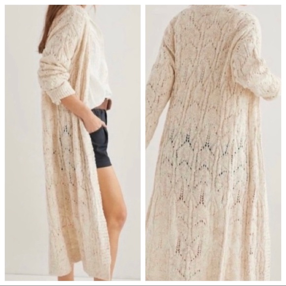Sweaters - Anthropologie pointelle duster cardigan